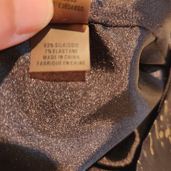 Elie Tahari black and gold silk dress size 10 - Picture 4 of 5